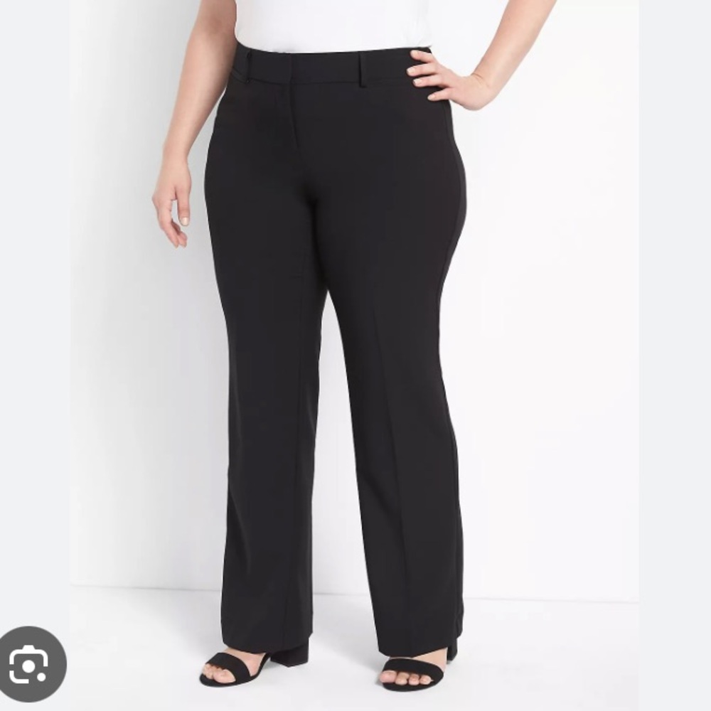NWT Lane Bryant black mid rise straight leg pants size 18 business casual career